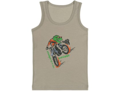 Chlapecký nátělník se širokými ramínky E béžová (Velikost 122)