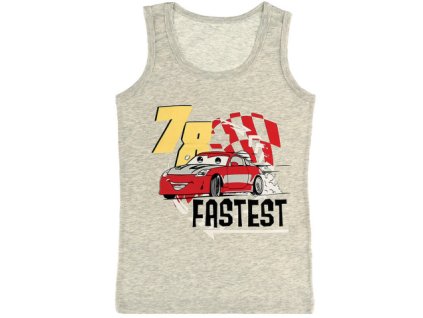 Chlapecký nátělník se širokými ramínky D sv.šedá 2 (Velikost 134)