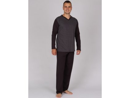 Pánské dlouhé pyžamo P DIEGO 914 (Velikost XL)