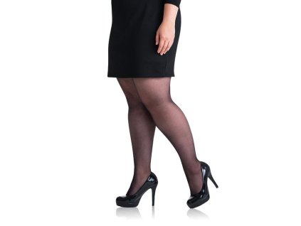 PLUS SIZE 20 DEN - Punčochové kalhoty pro nadměrné velikosti - černá (Velikost XXL)