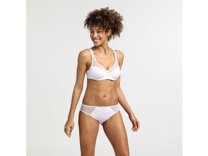 DIM GENEROUS COTTON BIO SLIP - Dámské kalhotky z bio bavlny - bílá (Velikost S)