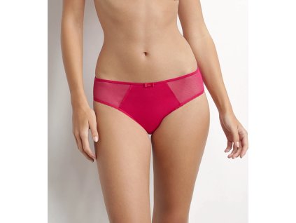 DIM GENEROUS COTTON BIO SLIP - Dámské kalhotky z bio bavlny - červená (Velikost S)