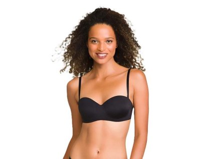 DIM WIREFREE STRAPLESS BRA - Dámská podprsenka s odnímatelnými ramínky - černá (Velikost 70 B)