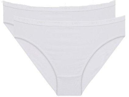 DIM COTTON BIO MINISLIP 2x - Dámské bavlněné kalhotky 2 ks - bílá (Velikost XL)