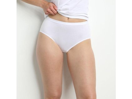 DIM COTTON BIO MIDISLIP 2x - Dámské bavlněné kalhotky 2 ks - bílá (Velikost L)