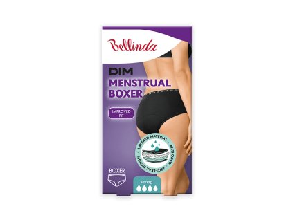 MENSTRUAL BOXER STRONG - Noční i denní menstruační kalhotky (boxerky) - černá (Velikost S)