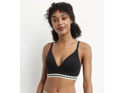 DIM ICONS PADDED TRIANGLE BRA - Dámská vyztužená podprsenka bez kostic - černá (Velikost 75 A)