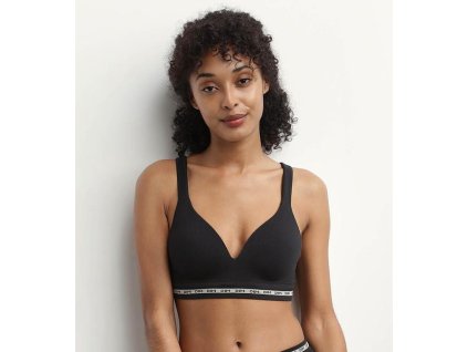 DIM ICONS PADDED SEAMLESS BRA - Dámská vyztužená podprsenka - černá (Velikost 75 A)