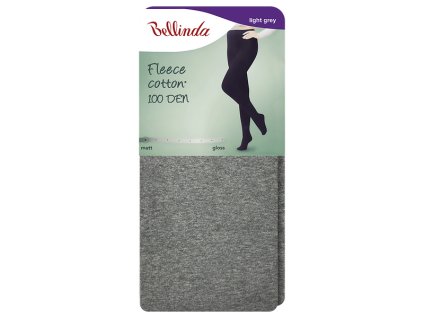 FLEECE COTTON 100 DEN - Neprůhledné punčochové kalhoty - šedá (Velikost S)
