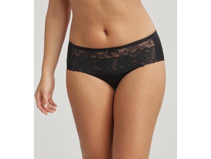 PLAYTEX FLOWER ELEGANCE RCS MIDI BRIEF - Dámské krajkové kalhotky - černá (Velikost S)
