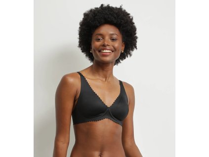 DIM TRIANGLE BODY TOUCH BRA - Dámská podprsenka s kosticí - černá (Velikost 75 B)