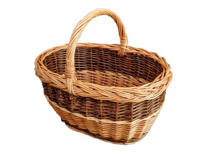 košík na houby oválný 38x30x36cm lakovaný