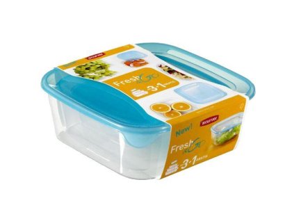 dóza FRESH&GO čtverc. sada 4díl. (0,25+0,8+1,7+2,9l) PH