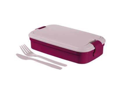box svačinový LUNCH & GO 23x14x7cm s klick uz.+ příbor PH FI