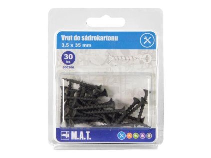 vrut do sádrokar.3,5x35mm hrubý z.,f. (30ks)