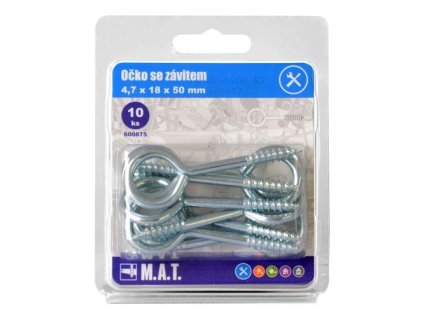 očko se závitem zavřené 50x18x4,7mm Zn (10ks)