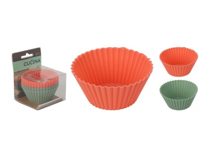 košíček na pečení 7x3,5cm silikon mix barev (8ks)