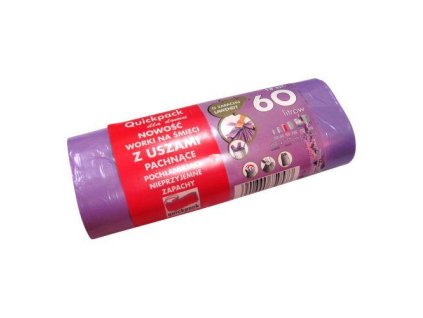 pytle na odpadky s uchy 60l (18ks) 60x72cm s aroma LEVANDULE 10µ