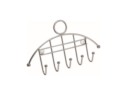 věšák na klíče 5 háčků, 27x17cm Cr