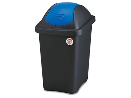 koš odp.výklop.MULTIPAT 30l obdél.ČER/MO víko PH