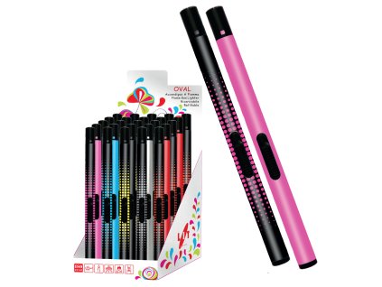 zapalovač OVAL 23cm plamínkový mix barev