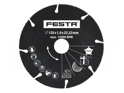 kotouč řez.univerzál.125x1,0x22,2mm karbidový FESTA