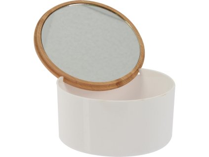 organizér se zrcátkem 13cm, PH/bambus, hranatý, kulatý mix