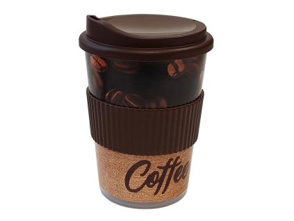 kelímek s pítkem 0,25l, s manžetou, PH EKOLINE COFFEE