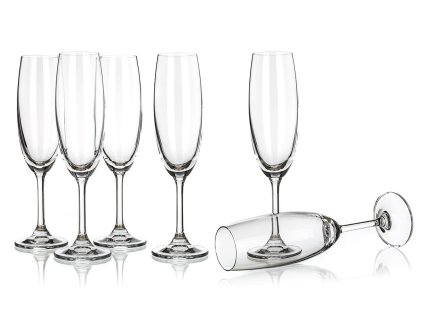 sklenice na šampus flétna 210ml LEONA (6ks)