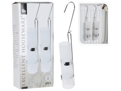 odpařovač na radiátor kulatý 325ml, sklo/nerez (2ks)