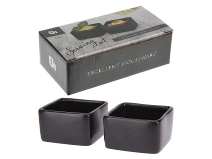 miska servírovací 7,2x7,2x4cm porcelán ČER mat. (2ks)