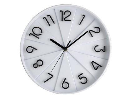 hodiny nástěnné pr.30cm,3D ciferník,PH,sklo,kov BÍ