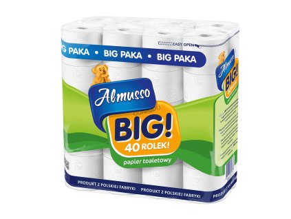 papír toaletní BIG 3vrstvý, celulóza BÍ (40ks) FSC