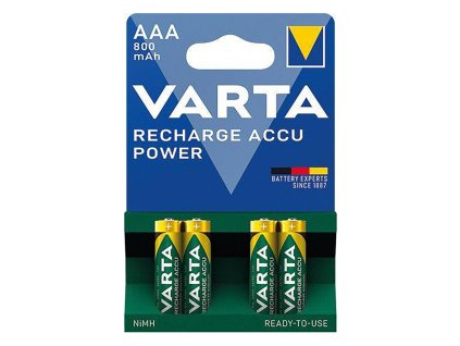 baterie mikrotužková AAA LR03 dobíjecí 800mAh/1000 cyklů (4ks) VARTA