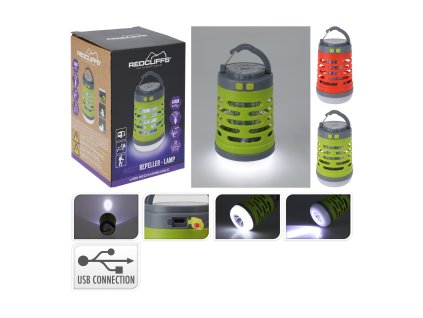 lampa proti komárům 3v1 pr.7,5cmx13cm, IP44, USB, mix barev