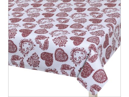 Ubrus krajkové srdce (Rozměr 120x140)