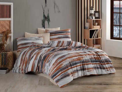 Povlečení krep 140x200, 70x90 cm Merlin beige (Zapínání zipový uzávěr)