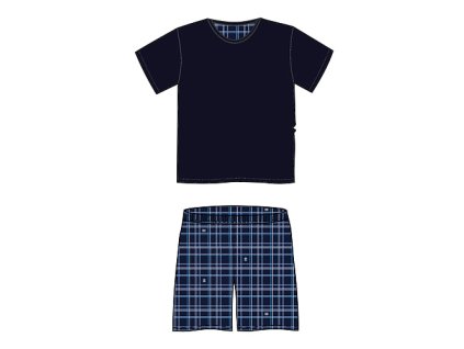 Saxon pyžamo krátký rukáv a šortky (Barva vzor 012, Velikost M)