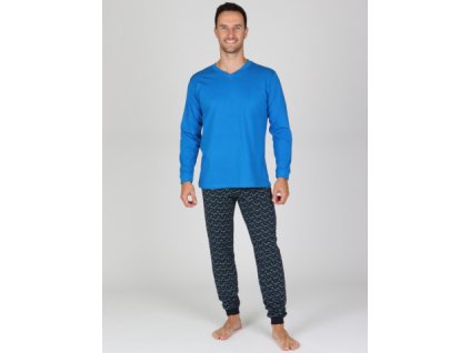 Pánské dlouhé pyžamo P KEFEUS (Velikost M)