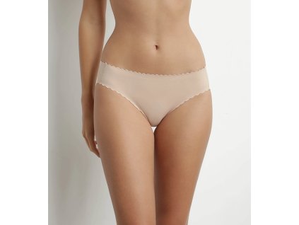 DIM BODY TOUCH SLIP - Dámské bezešvé kalhotky - tělová (Velikost S)