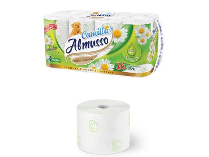 papír toaletní CAMILLA 3vrstvý BÍ (16ks) FSC