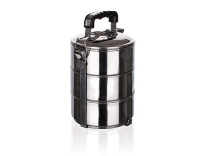 jídlonosič 13cm 3díl.nerez, uzávěr spona