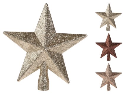 špička na stromek HVĚZDA 19cm ZLA