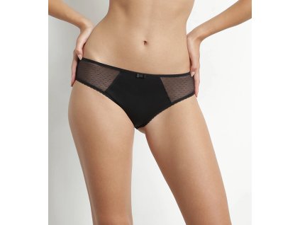 DIM GENEROUS COTTON BIO SLIP - Dámské kalhotky z bio bavlny - černá (Velikost S)