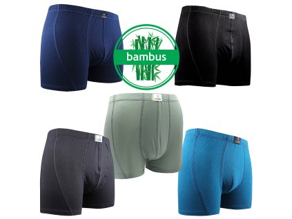 boxerky Norbert bambus (Barva černá, Velikost M)