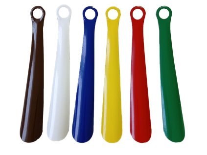 lžíce obouvací 30cm kov.lak. mix barev