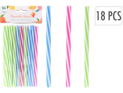 brčka 10x180mm, pro opak.použití, PH mix barev (18ks)+kartáček