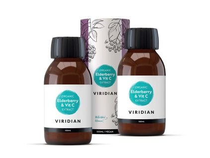 Elderberry Extract + Vitamin C 100ml Organic 1 + 1 ZDARMA (Varianta SK)