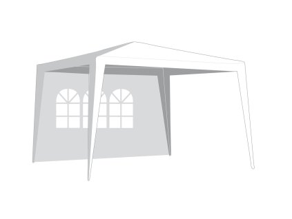 stěna k altánu 295x190cm s oknem BÍ