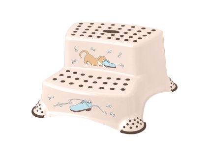 stolička DOG, dva schůdky, 40x37x21cm protiskluzová PH BÉŽ